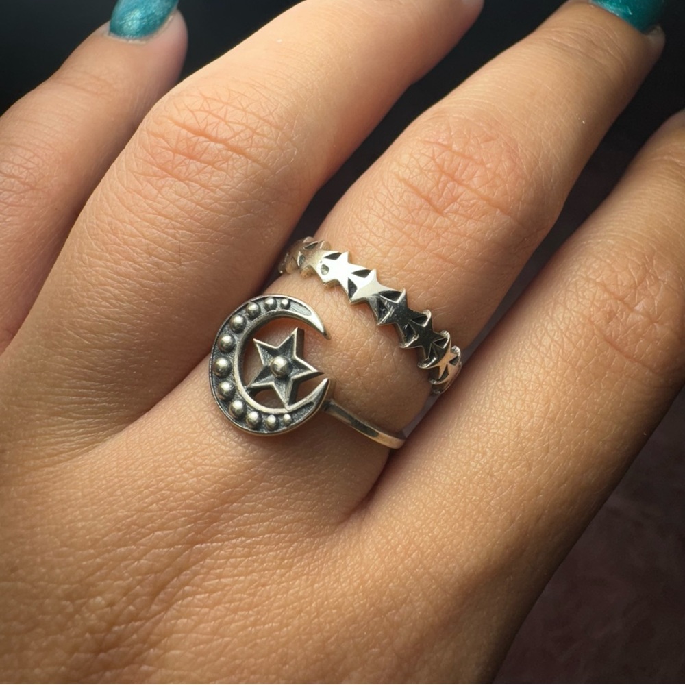 MOON & STARS DUO (925 STERLING SILVER)